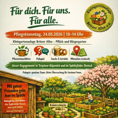 "F&uuml;r dich. F&uuml;r uns. F&uuml;r alle." - Unser Engagement in Treptow-K&ouml;penick und im Sp&auml;thsfelder Dreieck.